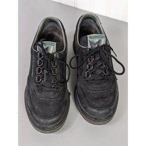 Sesto Meucci Size 6.5 Black Calais Perforated Leather Sneakers Made in Italy